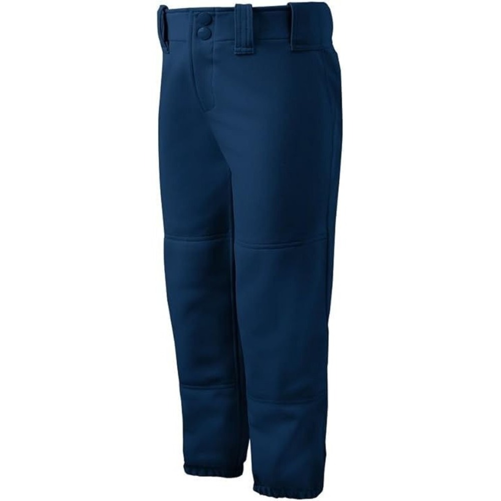 Mizuno Women's Belted Low Rise Fastpitch Softball Pants - Navy Blue - Small